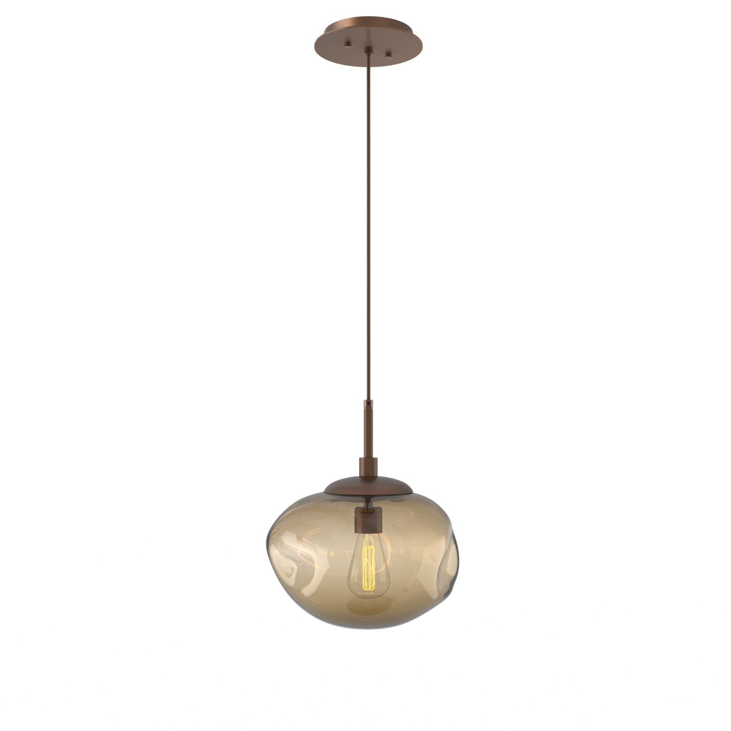 Hammerton Studio - LAB0064-01-BB-B-C01-E2 - One Light Pendant - Nebula - Burnished Bronze