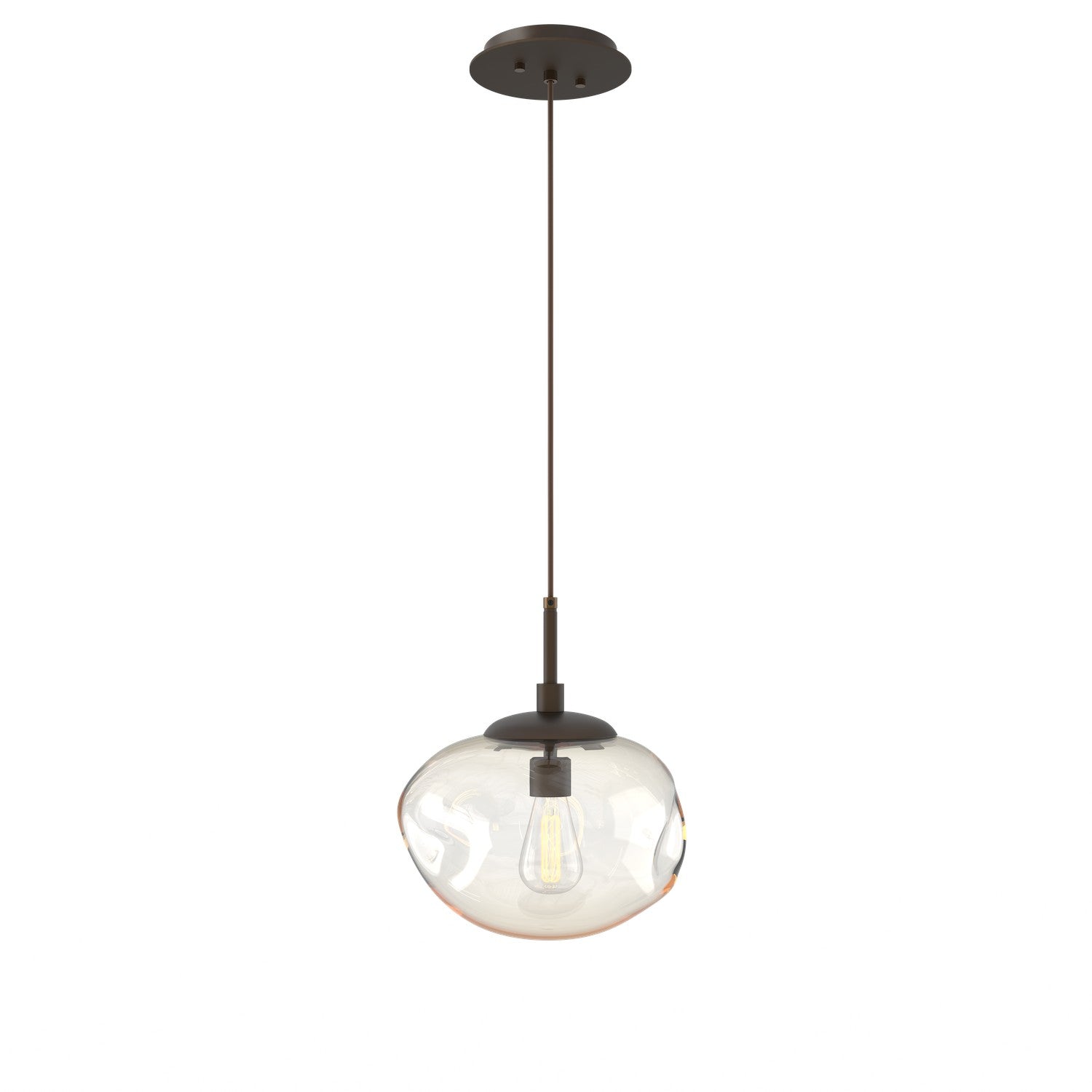 Hammerton Studio - LAB0064-01-FB-A-C01-E2 - One Light Pendant - Nebula - Flat Bronze