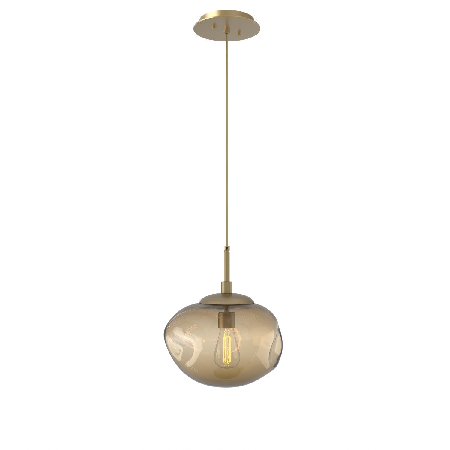 Hammerton Studio - LAB0064-01-GB-B-C01-E2 - One Light Pendant - Nebula - Gilded Brass