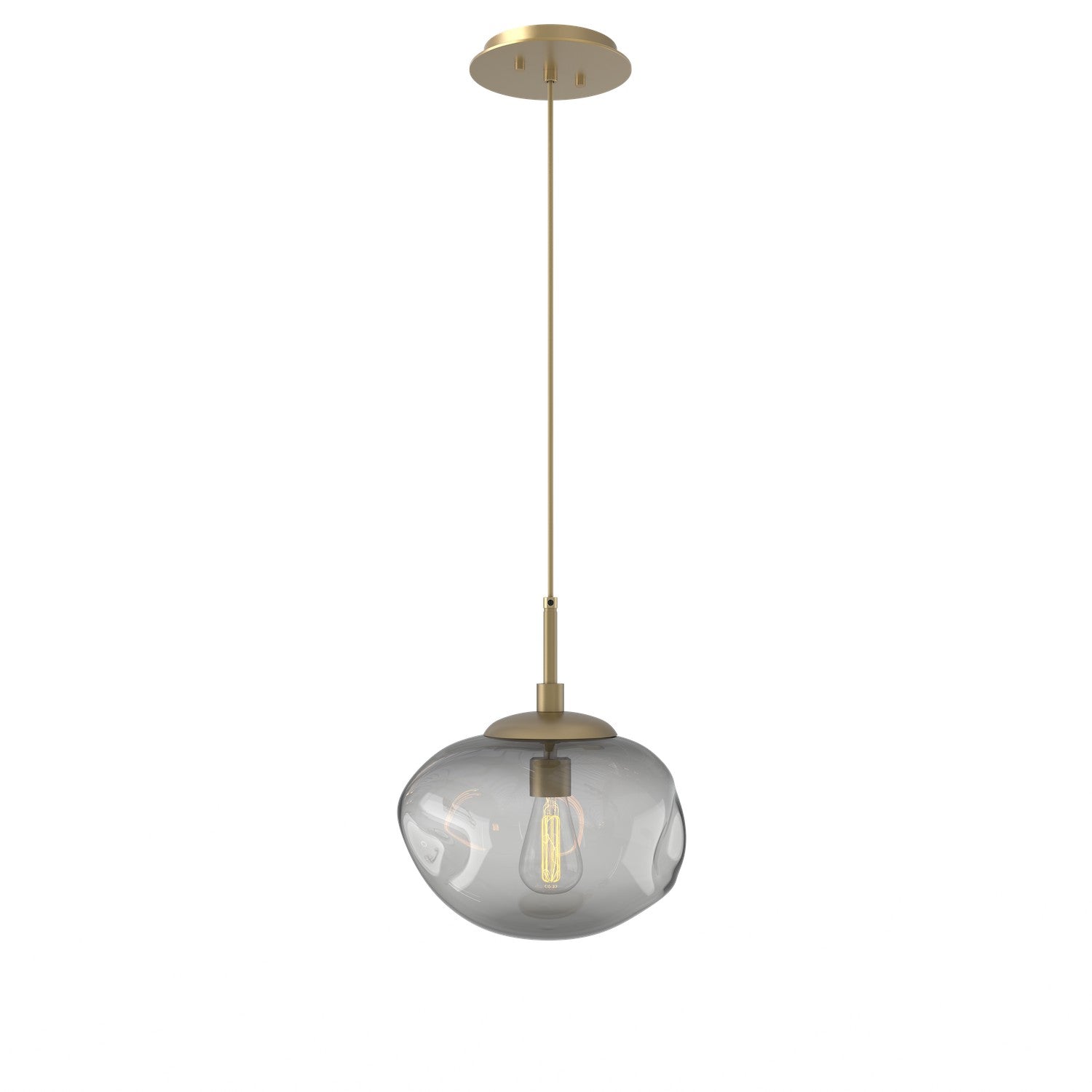 Hammerton Studio - LAB0064-01-GB-S-C01-E2 - One Light Pendant - Nebula - Gilded Brass