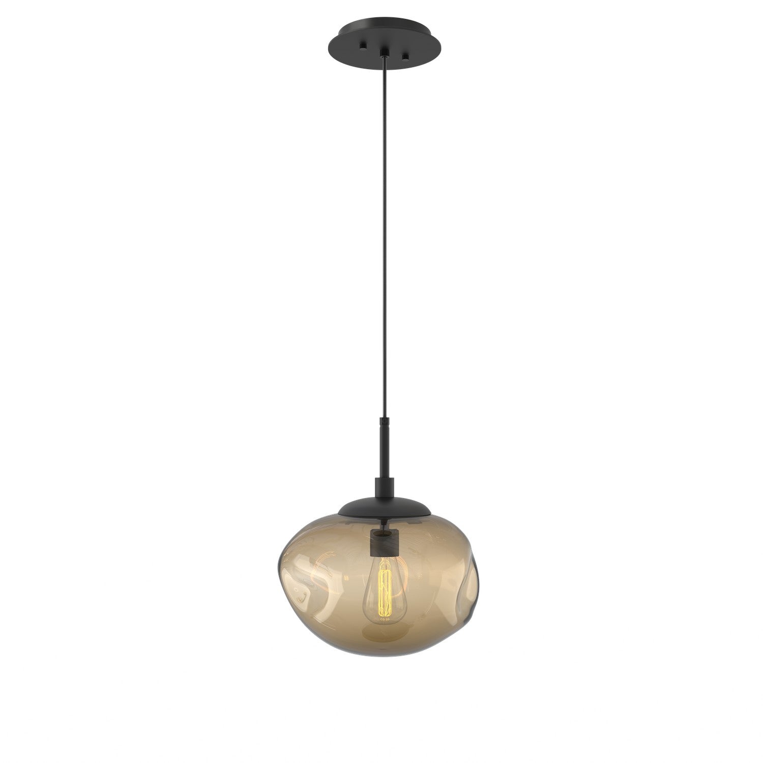 Hammerton Studio - LAB0064-01-MB-B-C01-E2 - One Light Pendant - Nebula - Matte Black