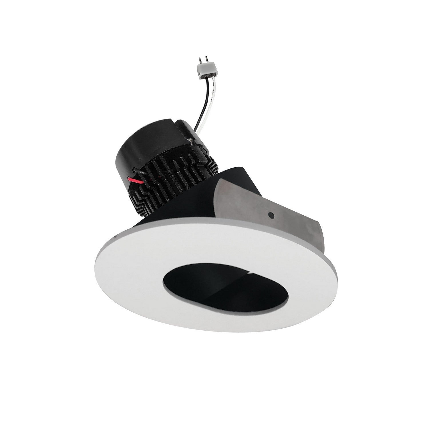 Nora Lighting - NPRLV-4RSL27XBMPW - LED Slot Aperture Retrofit - Black / Matte Powder White