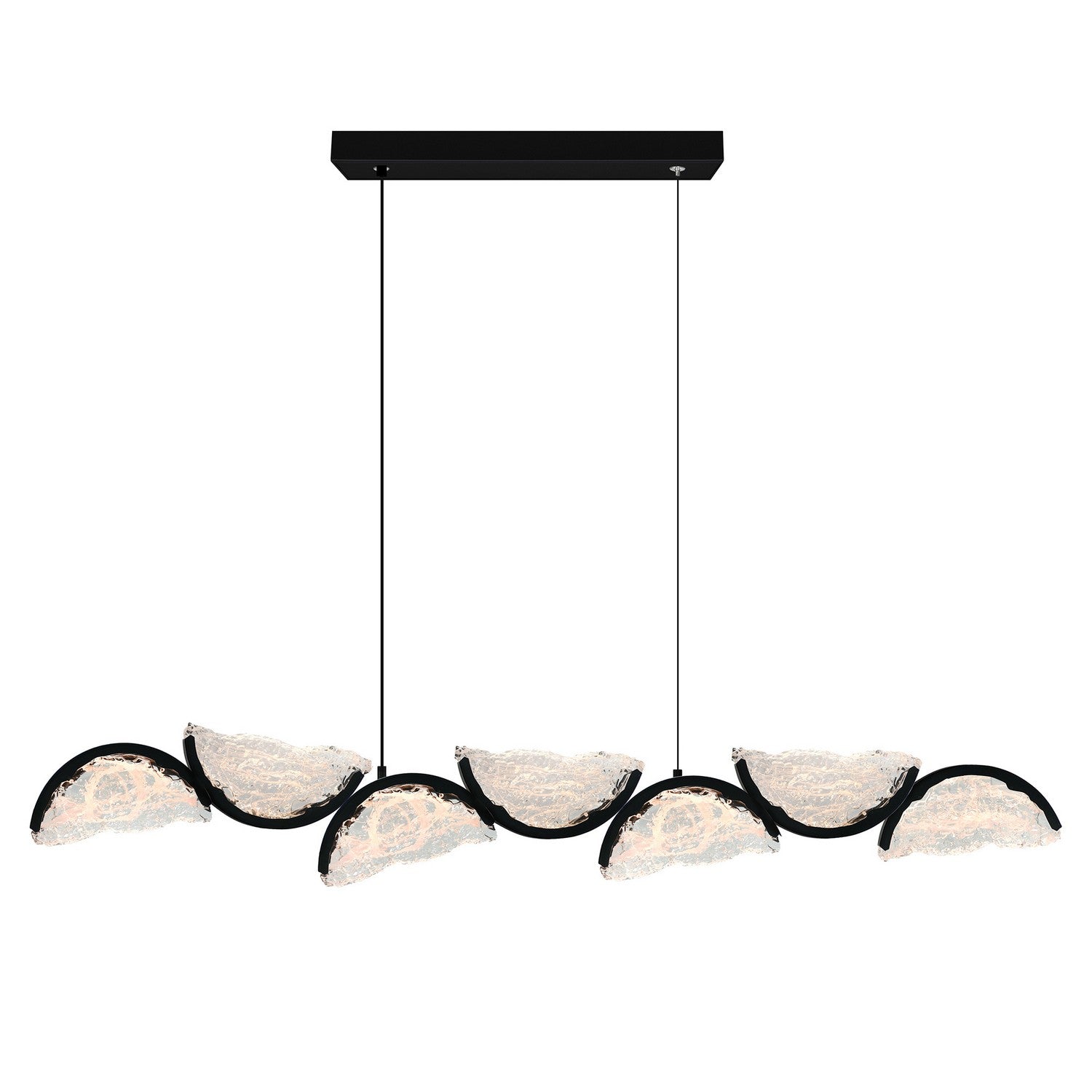 CWI Lighting - 1715P54-7-101 - LED Chandelier - Moon - Black