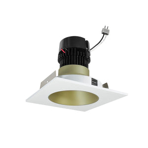 Nora Lighting - NPRLV-4SNDC27XCHMPW - LED Retrofit Reflector - Champagne Haze / Matte Powder White