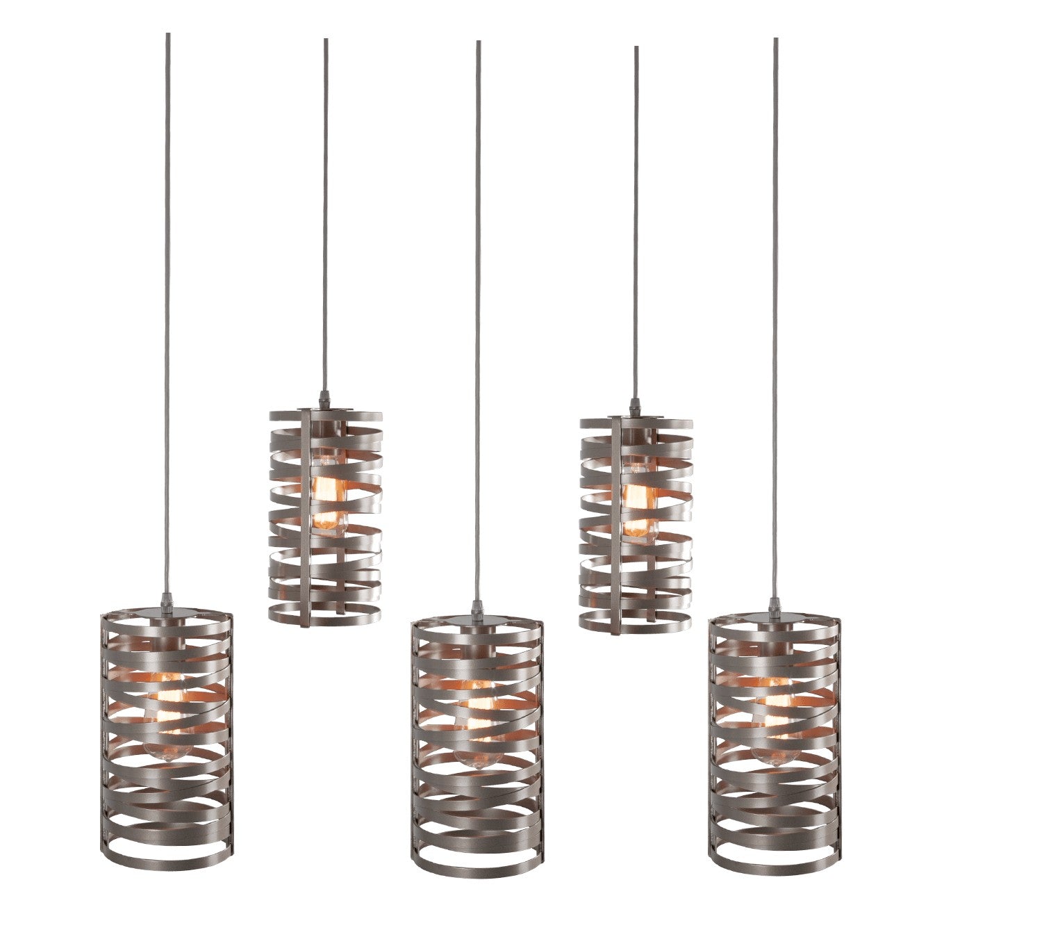 Hammerton Studio - PLB0013-05-GP-0-C01-E2 - Five Light Pendant - Tempest - Graphite