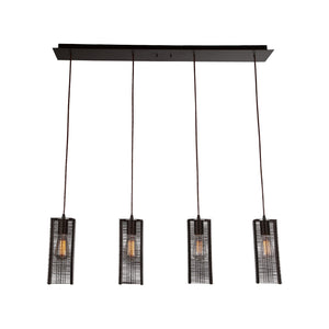 Hammerton Studio - PLB0020-04-MB-0-C01-E2 - Linear Pendant - Downtown Mesh - Matte Black