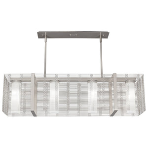Hammerton Studio - PLB0020-74-BS-F-001-L3 - LED Linear Suspension - Downtown Mesh - Beige Silver