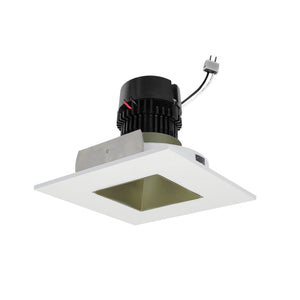 Nora Lighting - NPRLV-4SNDSQ27XCHMPW - LED Retrofit Reflector - Champagne Haze / Matte Powder White