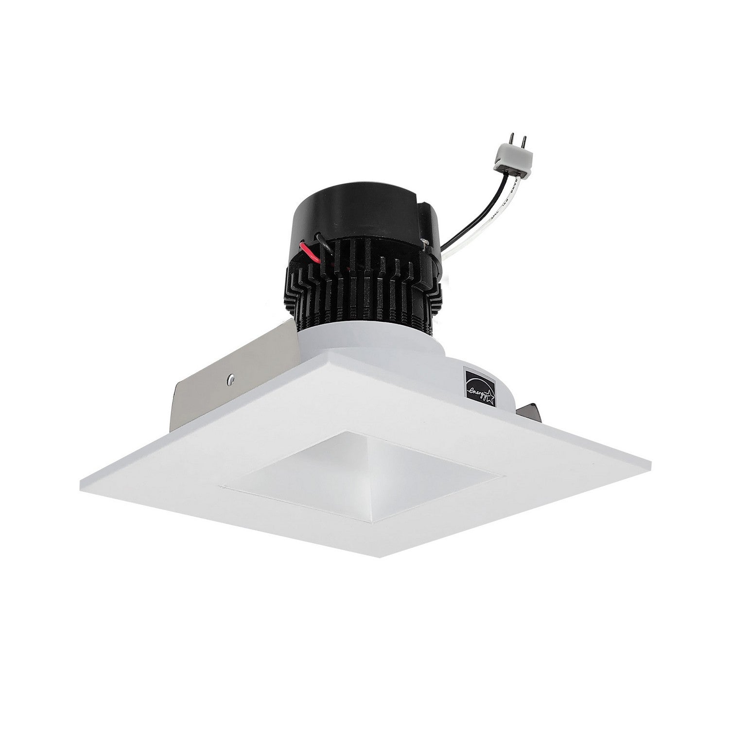 Nora Lighting - NPRLV-4SNDSQ27XMPW - LED Retrofit Reflector - Matte Powder White