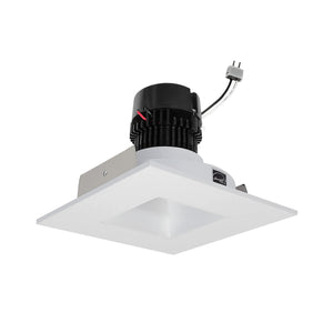 Nora Lighting - NPRLV-4SNDSQ27XMPW - LED Retrofit Reflector - Matte Powder White