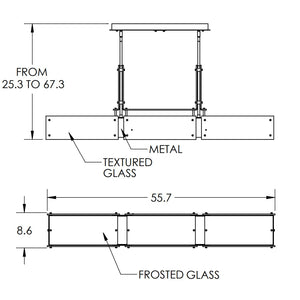 Hammerton Studio - PLB0026-0C-BS-FG-001-L1 - LED Linear Suspension - Urban Loft - Beige Silver