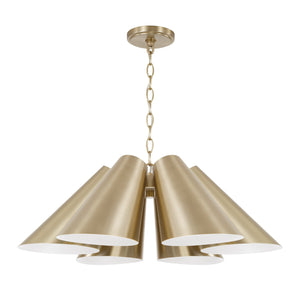 Capital Lighting - 354961MA - Six Light Pendant - Leo - Matte Brass