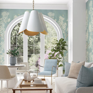 Capital Lighting - 355441RE - Four Light Pendant - Maeve - Matte Brass and White