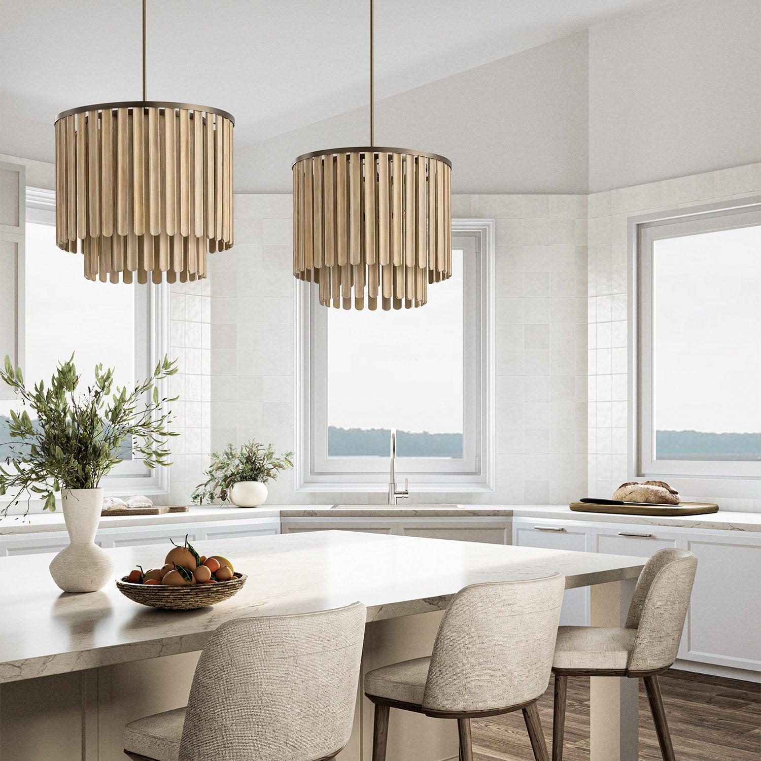 Capital Lighting - 355651DR - Five Light Pendant - Jada - Dark Brass