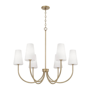 Capital Lighting - 455261AD-550 - Six Light Chandelier - Averitt - Aged Brass