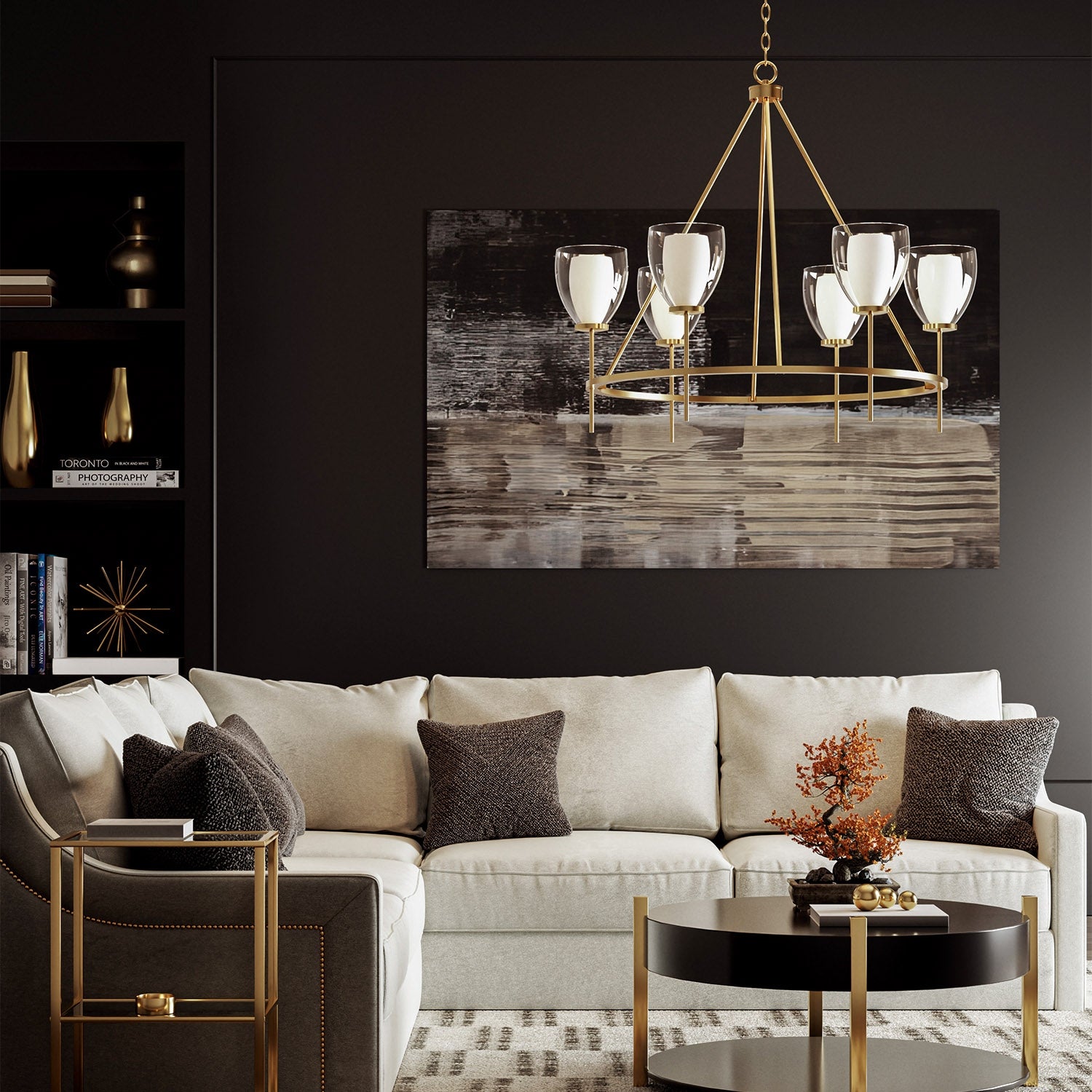 Capital Lighting - 455961AD - Six Light Chandelier - Joss - Aged Brass