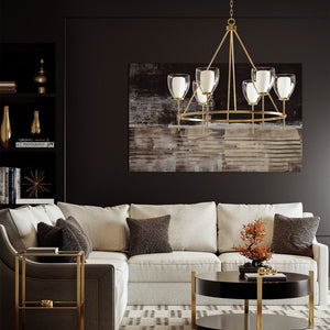 Capital Lighting - 455961AD - Six Light Chandelier - Joss - Aged Brass