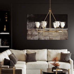 Capital Lighting - 455961AD - Six Light Chandelier - Joss - Aged Brass