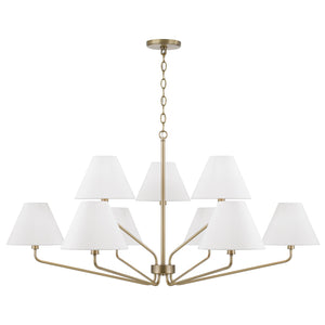 Capital Lighting - 456691AD-714 - Nine Light Chandelier - Chadwick - Aged Brass
