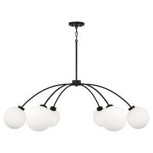 Capital Lighting - 457161BI-557 - Six Light Chandelier - Amos - Black Iron
