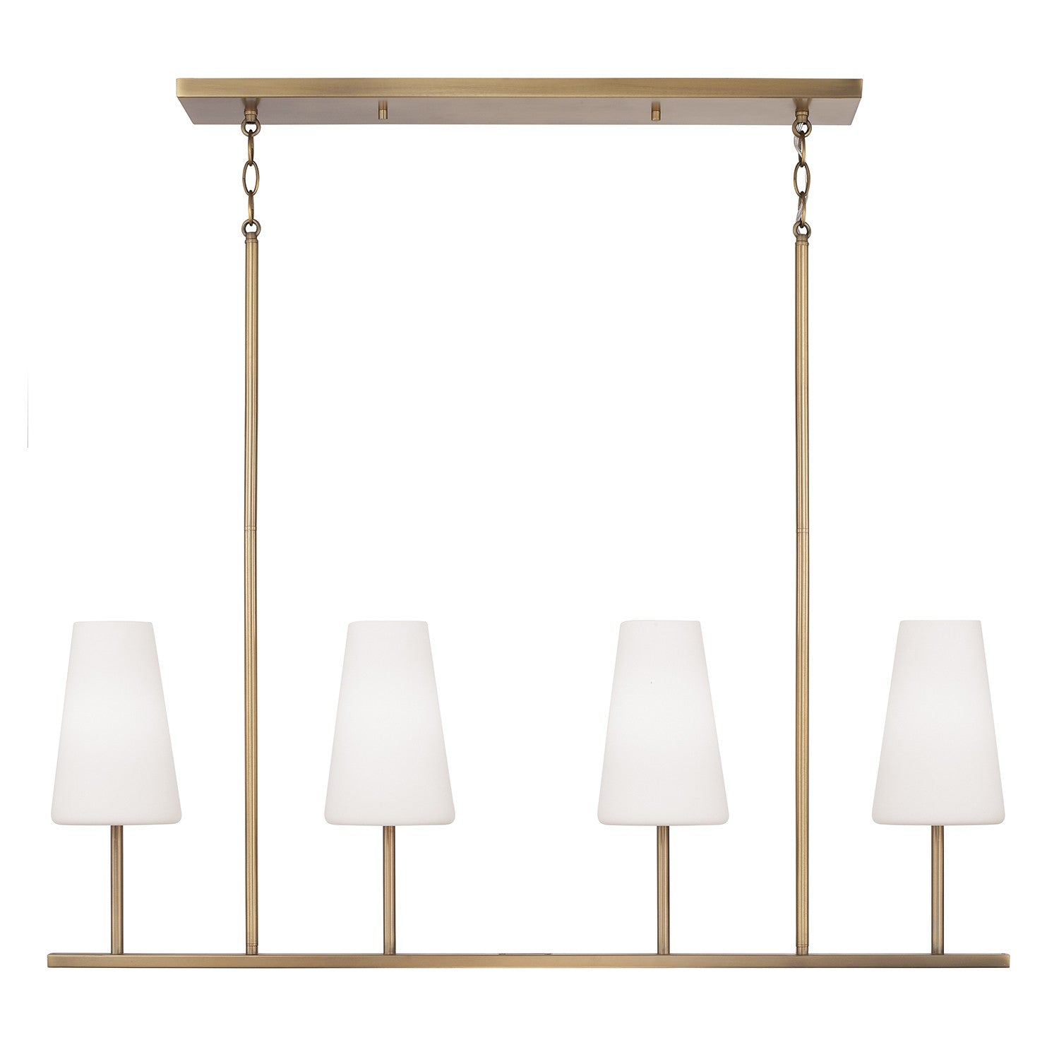 Capital Lighting - 855241AD-550 - Four Light Island Pendant - Averitt - Aged Brass