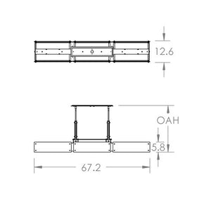 Hammerton Studio - PLB0026-0D-BS-SG-001-L1 - LED Linear Suspension - Urban Loft - Beige Silver
