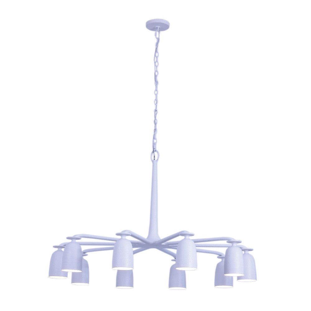 Kalco - 520272MW - Ten Light Chandelier - Gabardine - Matte White