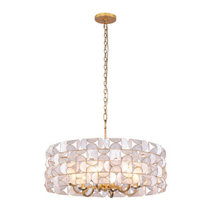 Kalco - 520555OL - Six Light Pendant - Crescent - Oxidized Gold Leaf