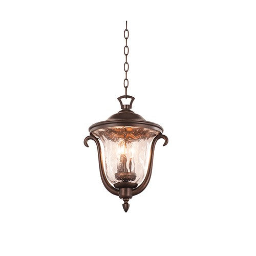 Kalco - 9007BB - Three Light Outdoor Hanging Lantern - Santa Barbara Outdoor - Burnished Bronze