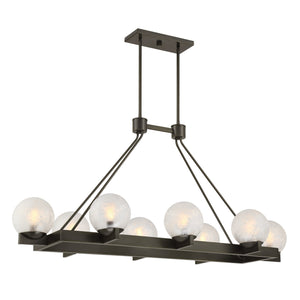 Savoy House - 1-1016-8-15 - Eight Light Linear Chandelier - Darien - Mediterranean Bronze