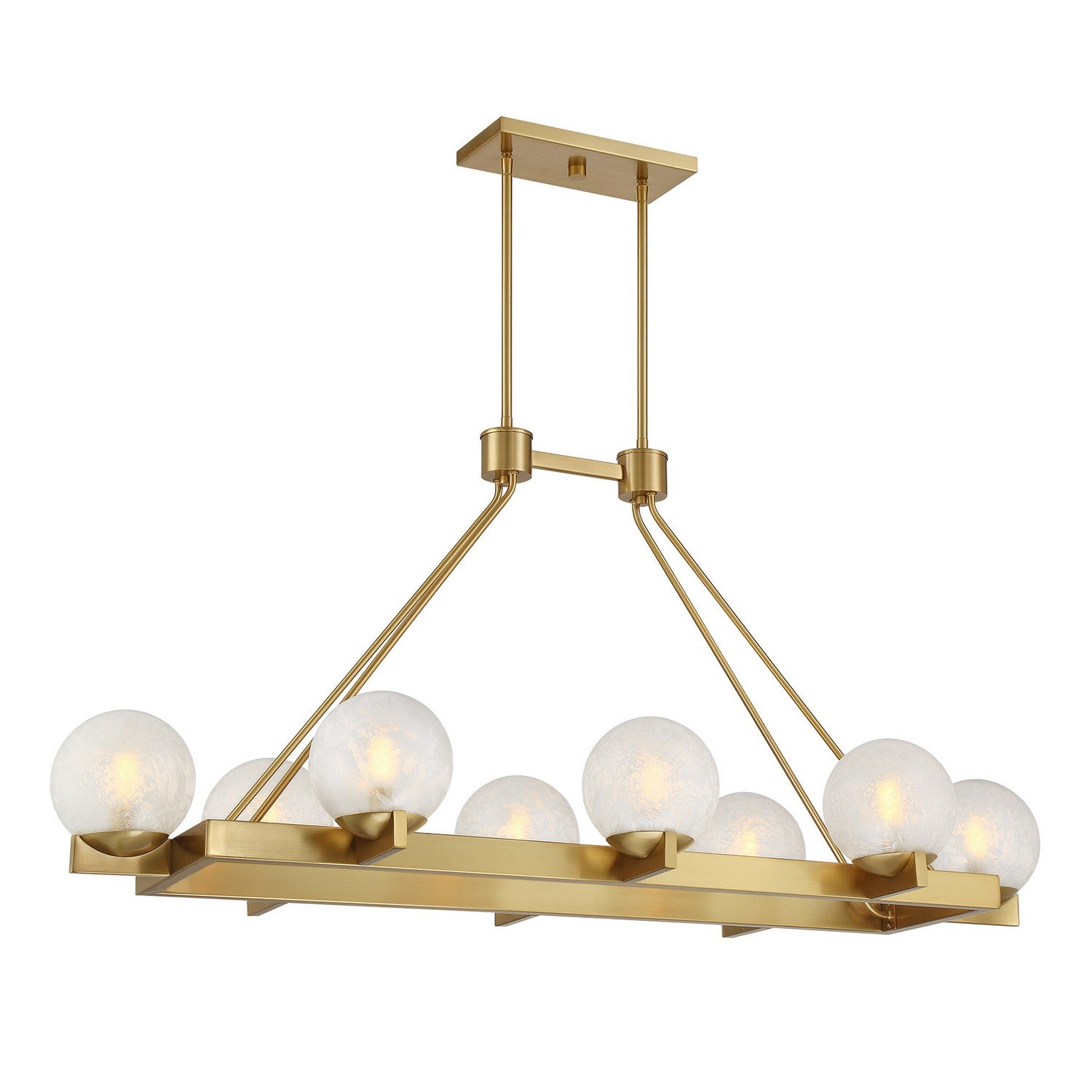 Savoy House - 1-1016-8-322 - Eight Light Linear Chandelier - Darien - Warm Brass