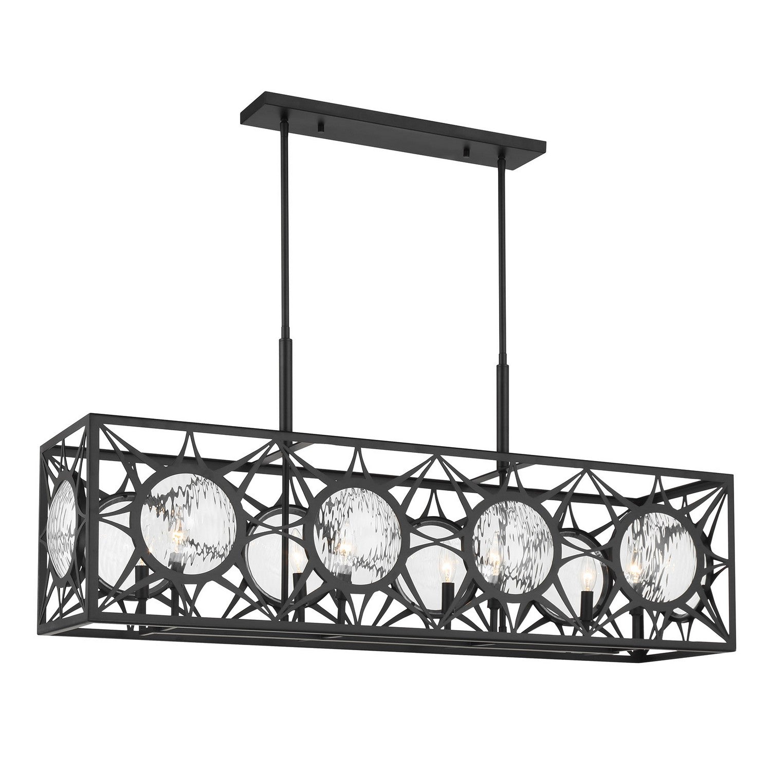 Savoy House - 1-5066-8-89 - Eight Light Linear Chandelier - Balfour - Matte Black