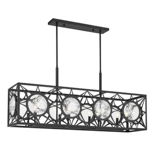 Savoy House - 1-5066-8-89 - Eight Light Linear Chandelier - Balfour - Matte Black