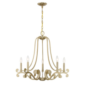 Savoy House - 1-6096-5-127 - Five Light Chandelier - Lombard - Noble Brass