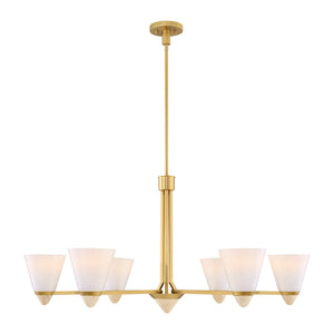 Savoy House - 1-7266-6-322 - Six Light Chandelier - Kohlman - Warm Brass