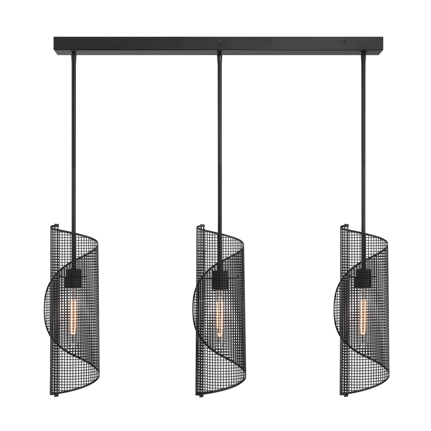 Savoy House - 1-8031-3-89 - Three Light Linear Chandelier - Hillbourne - Matte Black