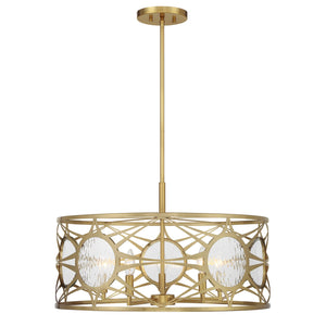 Savoy House - 6-5065-5-322 - Five Light Convertible Semi-Flush /Pendant - Balfour - Warm Brass