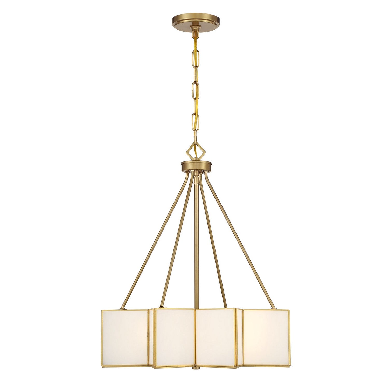 Savoy House - 7-5988-3-322 - Three Light Pendant - Reiling - Warm Brass