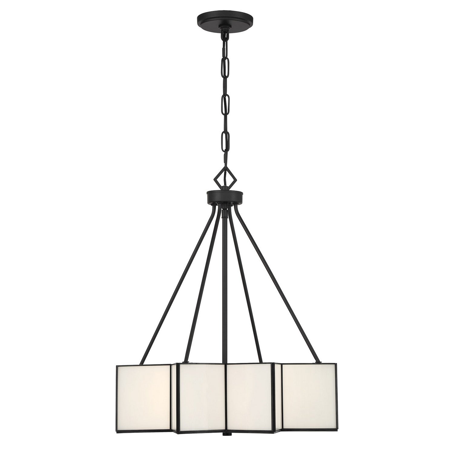 Savoy House - 7-5988-3-89 - Three Light Pendant - Reiling - Matte Black