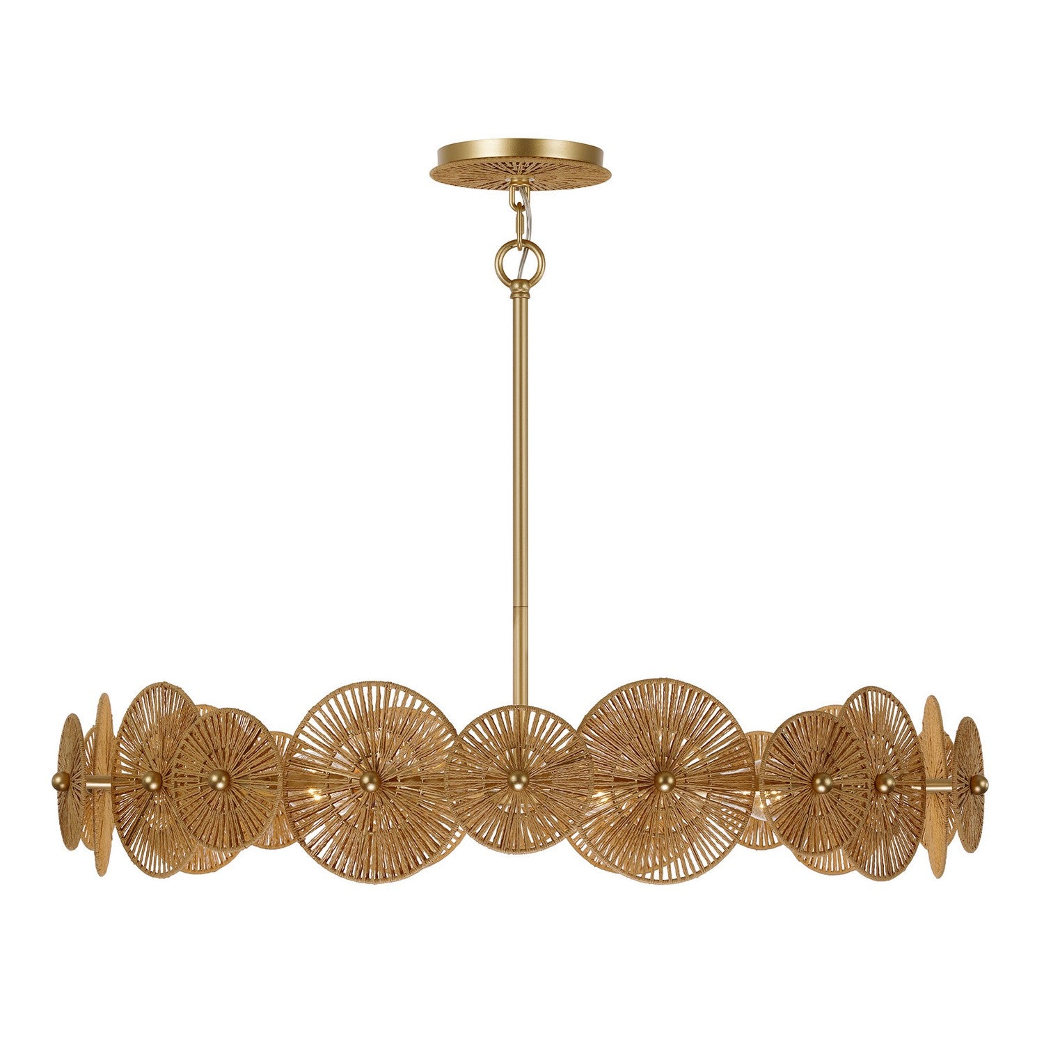 Savoy House - 7-6381-5-60 - Five Light Pendant - Abbott - Distressed Gold