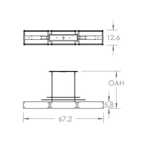 Hammerton Studio - PLB0026-0F-BS-FG-001-L1 - LED Linear Suspension - Urban Loft - Beige Silver