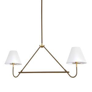 Mitzi - H984902-AGB/BRZ - Two Light Linear Pendant - Polly - Aged Brass/Bronze