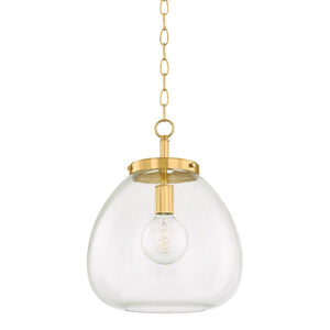 Mitzi - H997701L-AGB - One Light Pendant - Della - Aged Brass
