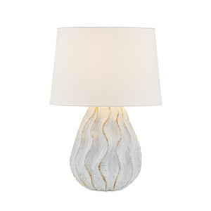 Mitzi - HL1032201-AGB/CSS - One Light Table Lamp - Karla - Aged Brass/Ceramic Sea Salt