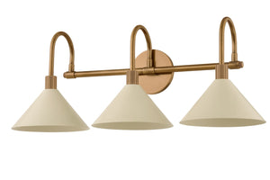 Troy Lighting - B1811-PBR/SSD - Three Light Bath - Jovani - Patina Brass And Soft Sand