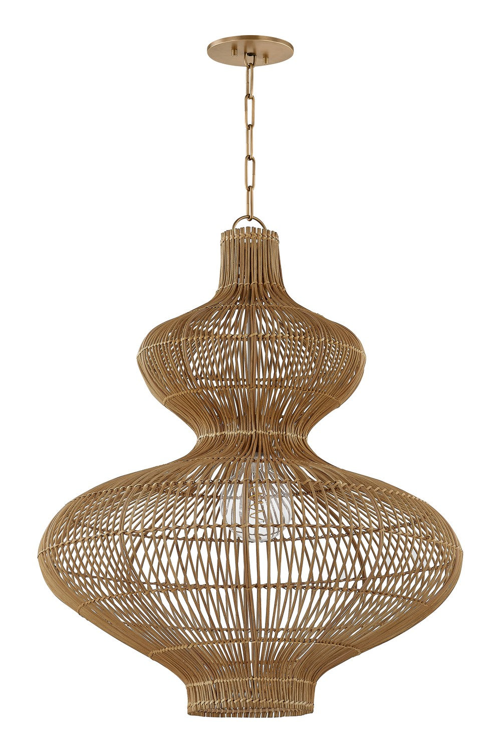 Troy Lighting - F3828-PBR - One Light Pendant - Irvine - Patina Brass