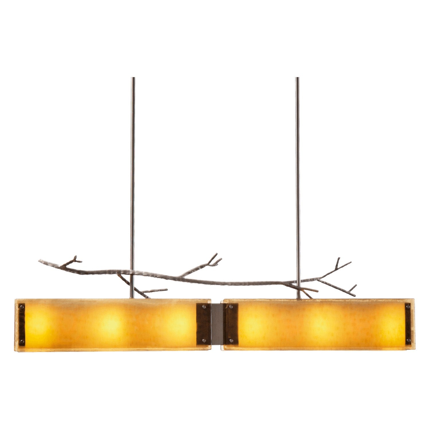 Hammerton Studio - PLB0032-0A-FB-IW-001-E2 - Linear Chandelier - Ironwood - Flat Bronze