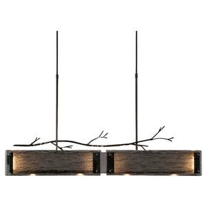 Hammerton Studio - PLB0032-0A-MB-BG-001-L3 - LED Linear Suspension - Ironwood - Matte Black