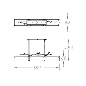 Hammerton Studio - PLB0032-0C-BS-BG-001-E2 - Linear Chandelier - Ironwood - Beige Silver