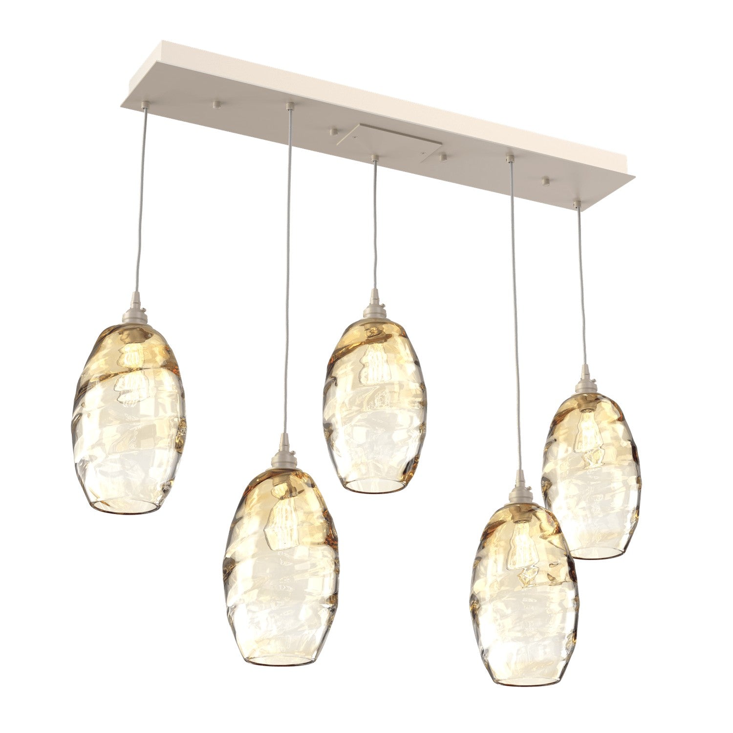 Hammerton Studio - PLB0035-05-BS-OA-C01-E2 - Linear Pendant - Ellisse - Beige Silver